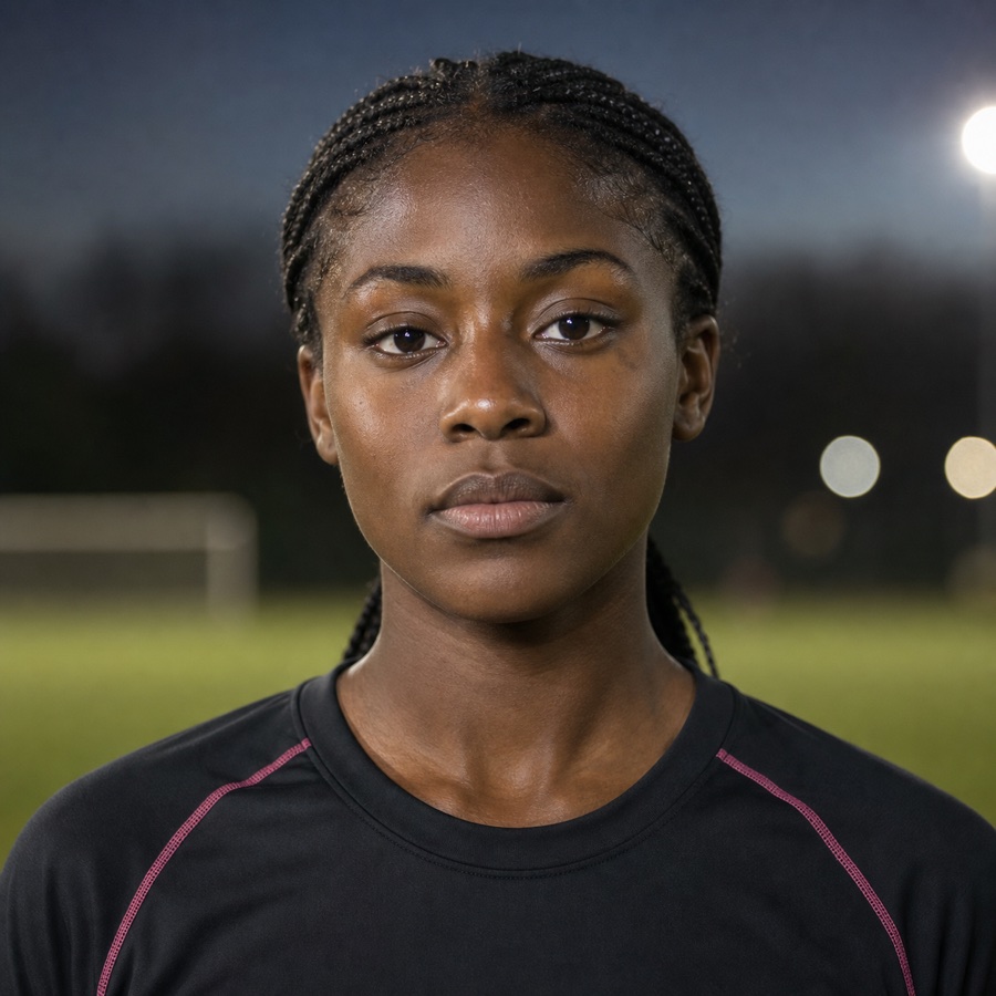 Amara Okoye, fictional demo football persona